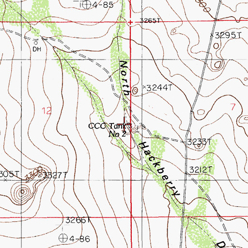 Topographic Map of CCC Tank Number 2, NM