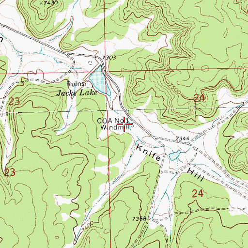 Topographic Map of COA Number 1 Windmill, NM