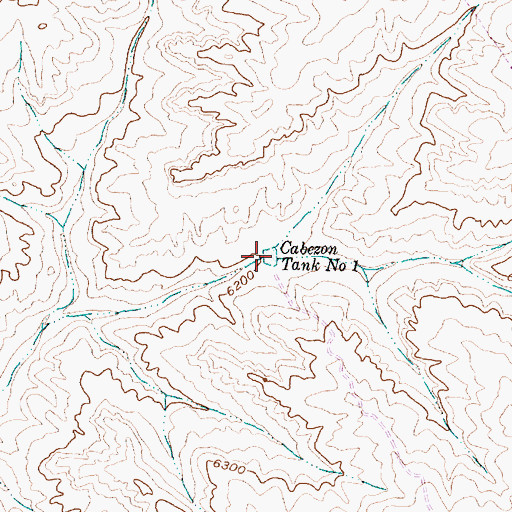Topographic Map of Cabezon Tank Number 1, NM
