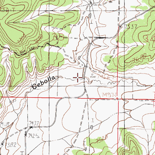 Topographic Map of Caada de la Lagunita, NM