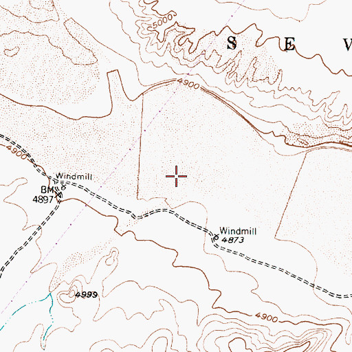 Topographic Map of Caada de la Tortola, NM