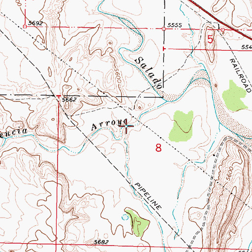 Topographic Map of Caada de la Milpas, NM