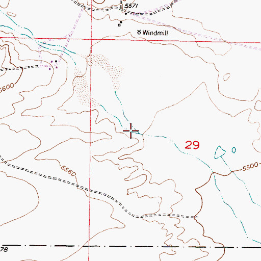 Topographic Map of Caada los Alamos, NM