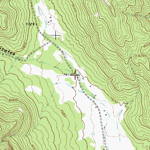 Topographic Map of Caada de los Lovatos, NM