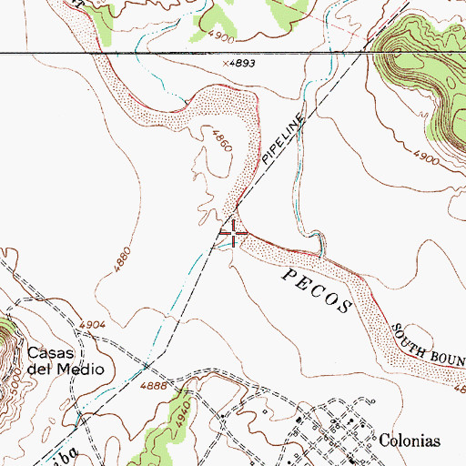 Topographic Map of Caada de Arriba, NM