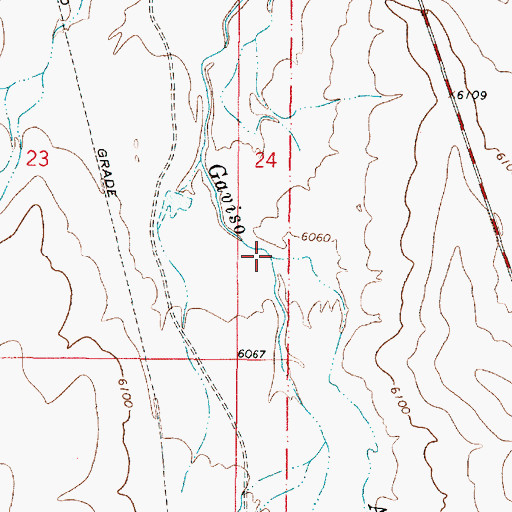 Topographic Map of Caada de Medio, NM