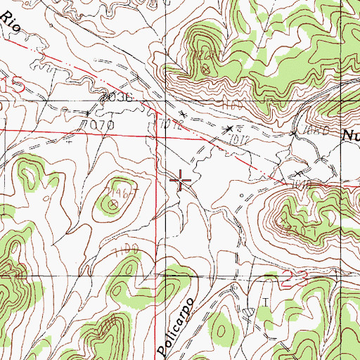 Topographic Map of Caada del Policarpo, NM