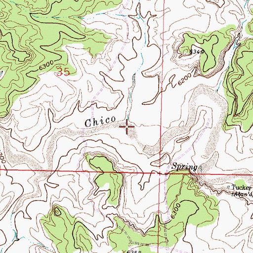 Topographic Map of Caada Alimento, NM