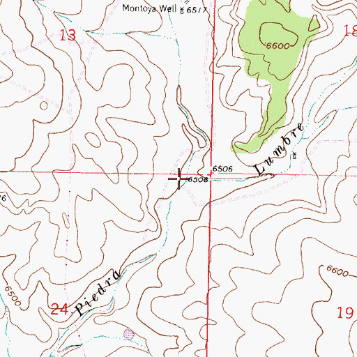 Topographic Map of Caada Candelaria, NM