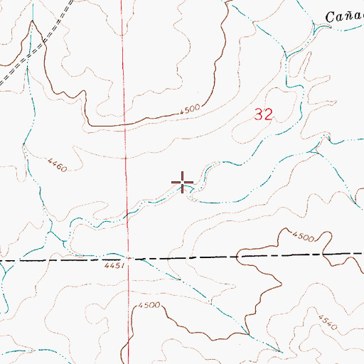 Topographic Map of Caada Colorado, NM