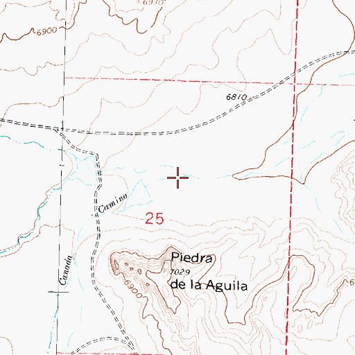Topographic Map of Caada Marcelina, NM