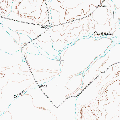 Topographic Map of Caada Milpitas, NM