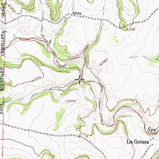 Topographic Map of Caada Salada, NM