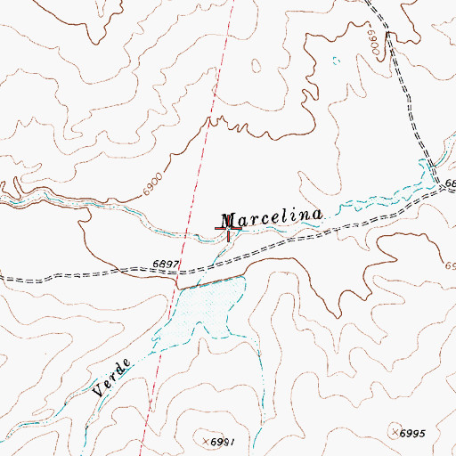 Topographic Map of Caada Verde, NM