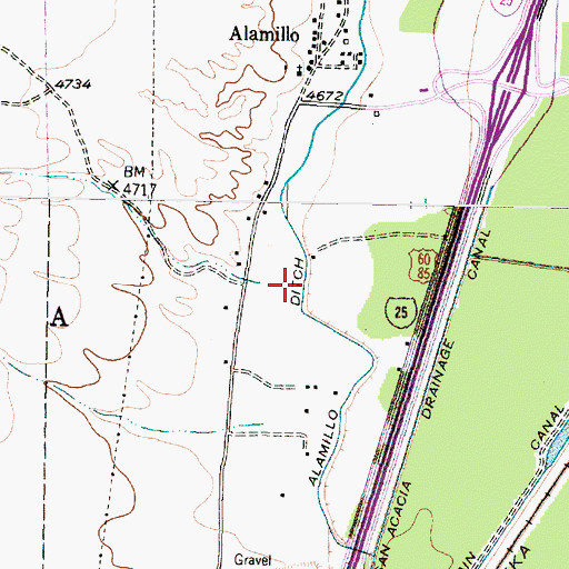 Topographic Map of Caada Vivorosa, NM