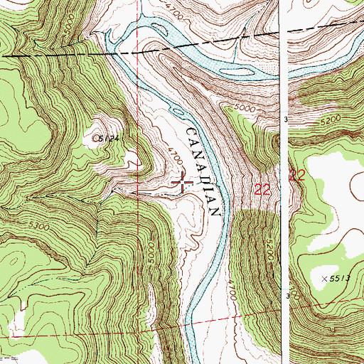 Topographic Map of Caon de Laquesta, NM