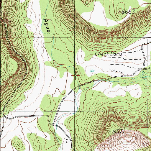 Topographic Map of Caon del Agua, NM