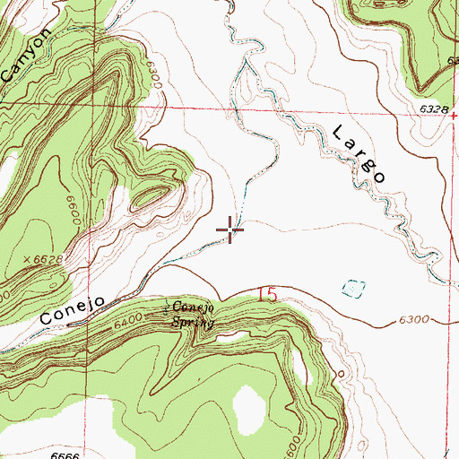 Topographic Map of Caon de Conejo, NM