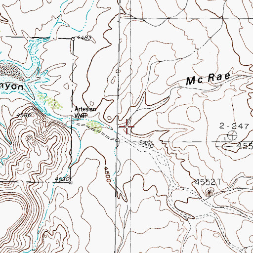 Topographic Map of Caon de Muerto, NM