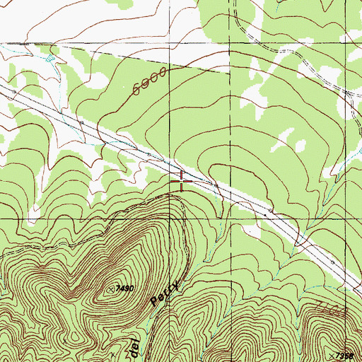 Topographic Map of Caon de Perry, NM
