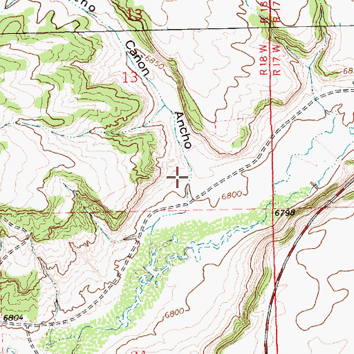Topographic Map of Caon Ancho, NM