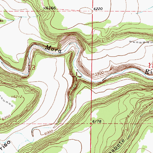 Topographic Map of Caon Carriso, NM