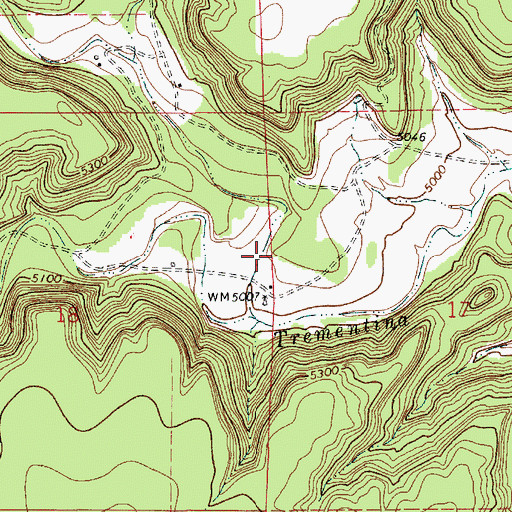 Topographic Map of Caon Encierto, NM