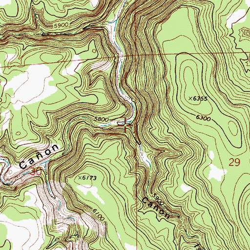 Topographic Map of Caon Isidro, NM