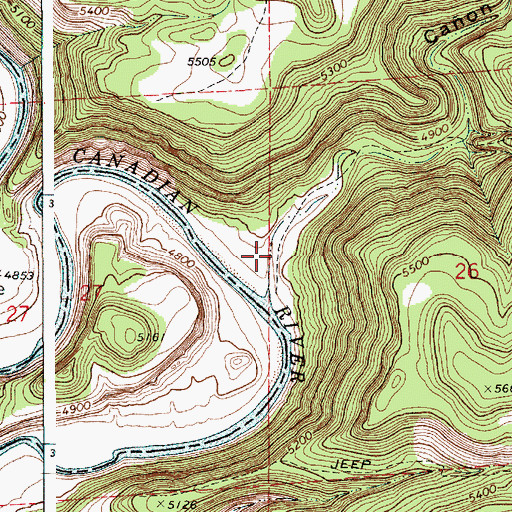 Topographic Map of Caon Juan Maes, NM