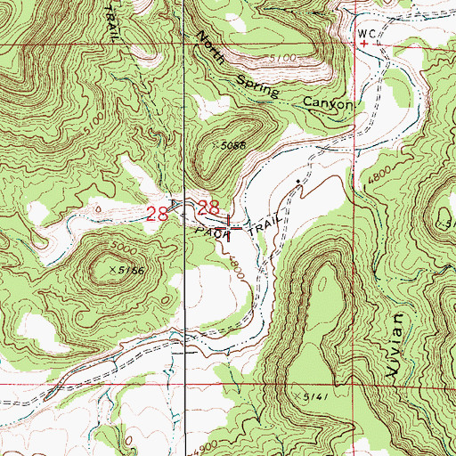 Topographic Map of Caon Julian, NM