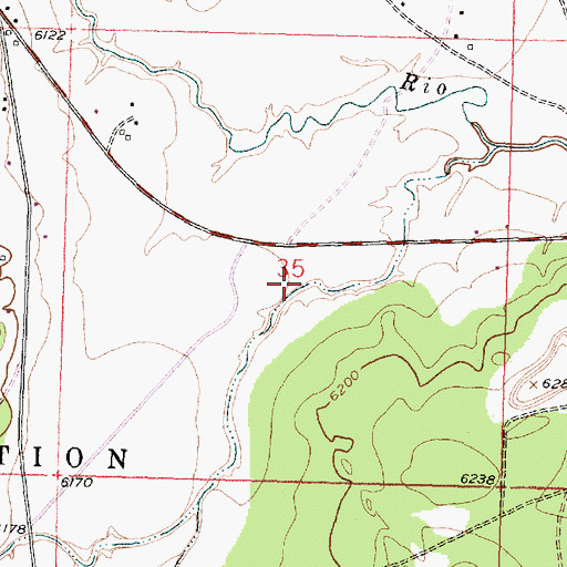 Topographic Map of Caon Largo, NM