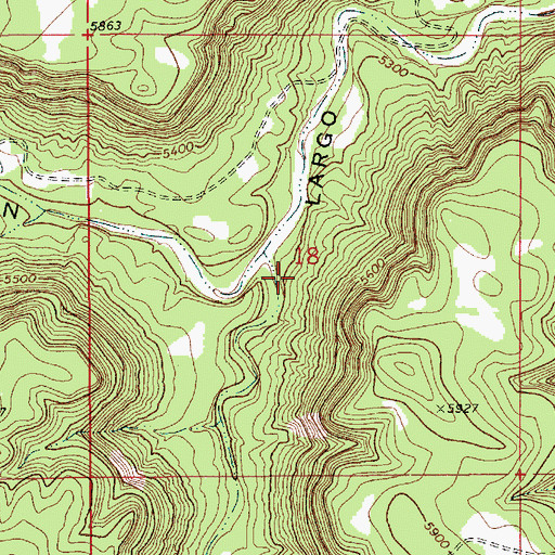 Topographic Map of Caon Olguin, NM