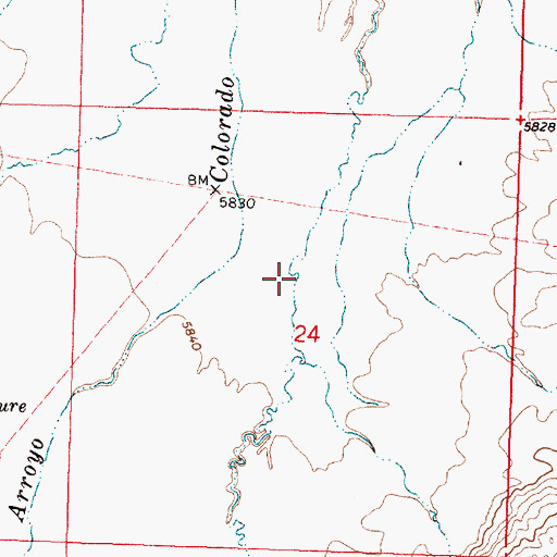 Topographic Map of Caon Palo Blanco, NM