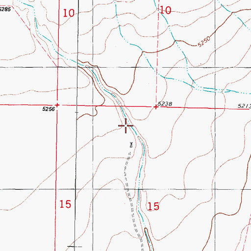 Topographic Map of Caon Quemado, NM