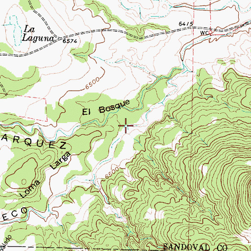 Topographic Map of Caon Seco, NM