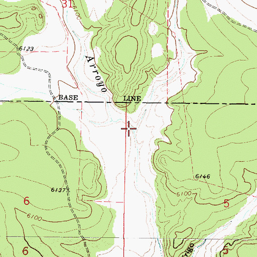 Topographic Map of Caon Torcido, NM