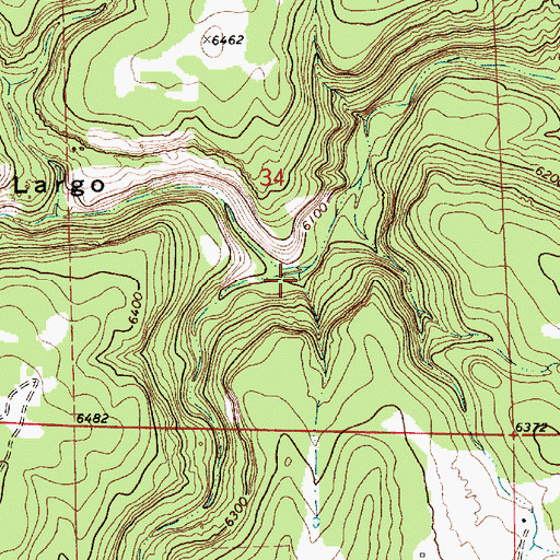 Topographic Map of Caon Ventanas, NM