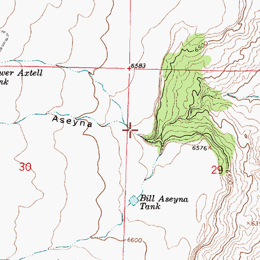Topographic Map of Caon Villa de Aseyna, NM