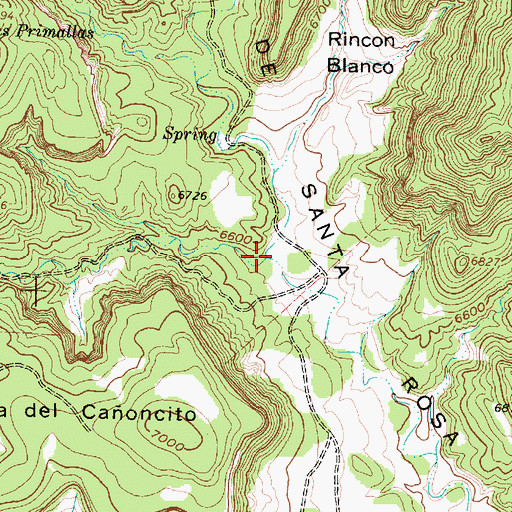 Topographic Map of Canoncito Valley, NM
