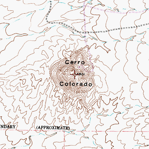Topographic Map of Cerro Colorado, NM