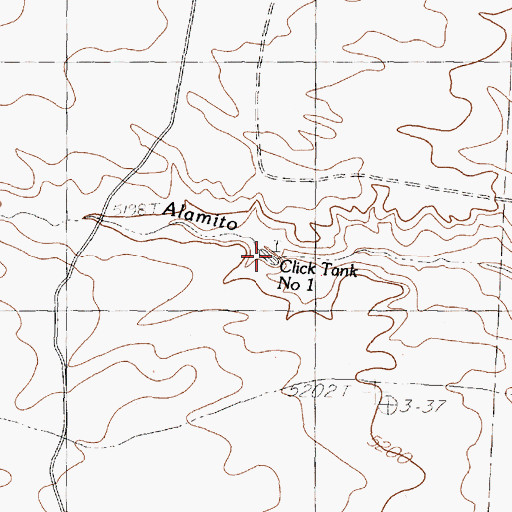 Topographic Map of Click Tank Number 7, NM