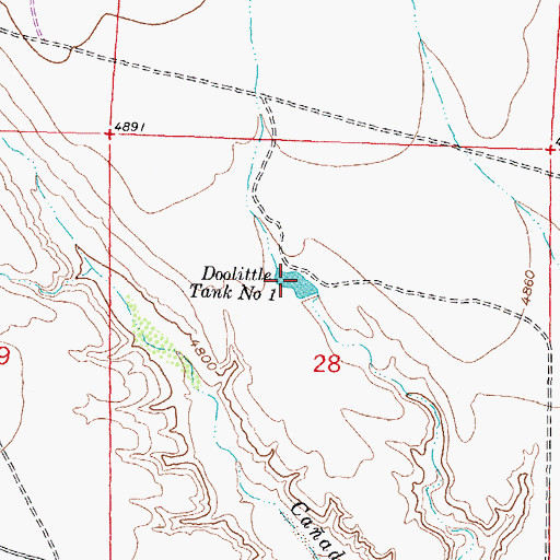 Topographic Map of Doolittle Tank Number 1, NM