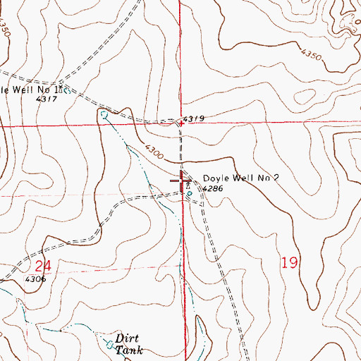 Topographic Map of Doyle Well Number 2, NM