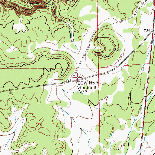 Topographic Map of ECW Number 7 Windmill, NM