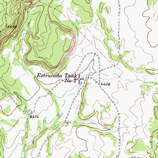 Topographic Map of Estracada Tank Number 2, NM
