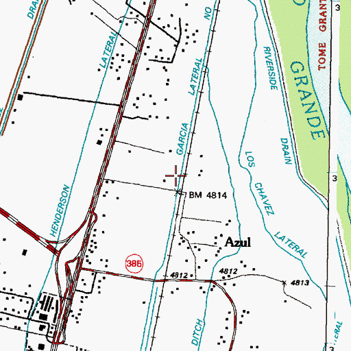 Topographic Map of Garcia Lateral Number 1, NM