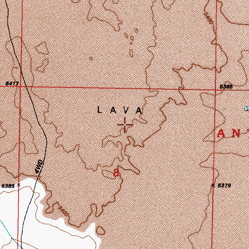 Topographic Map of Gutierrez and Sedillo Grant, NM