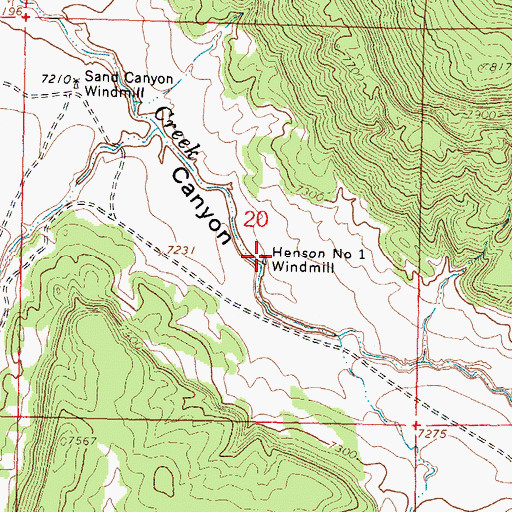 Topographic Map of Henson Number 1 Windmill, NM