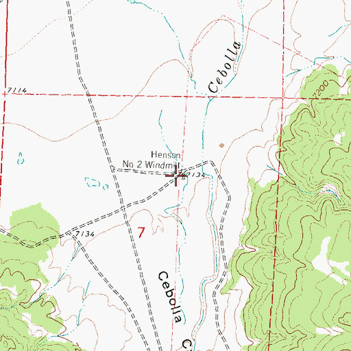 Topographic Map of Henson Number 2 Windmill, NM