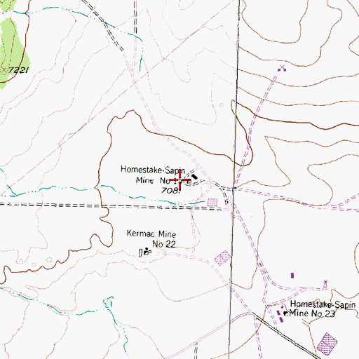 Topographic Map of Homestake-Sapin Mine Number 15, NM